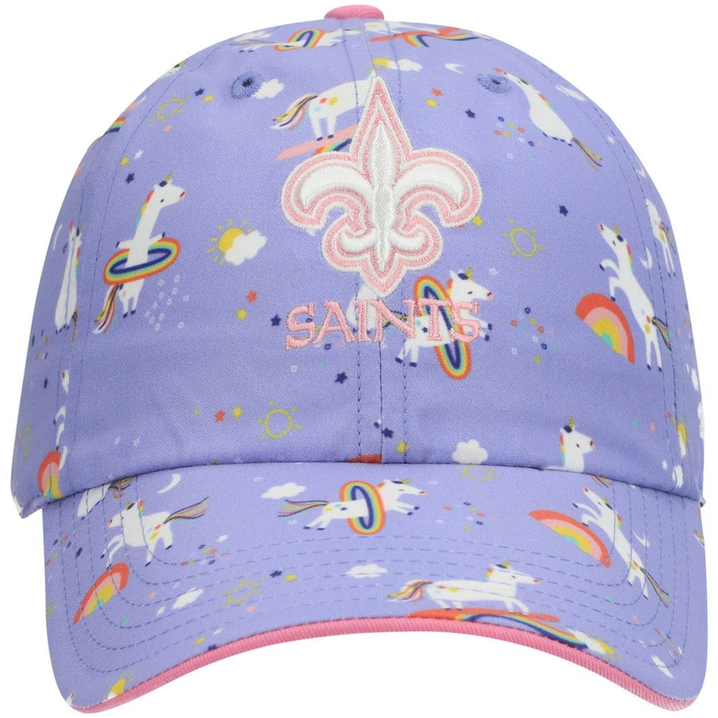 New Orleans Saints '47 Girls Preschool Unicorn Clean Up Adjustable Hat | NFL Near me