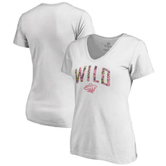Minnesota Wild Women's Floral Arched V-Neck T-Shirt -  NHL T-shirts