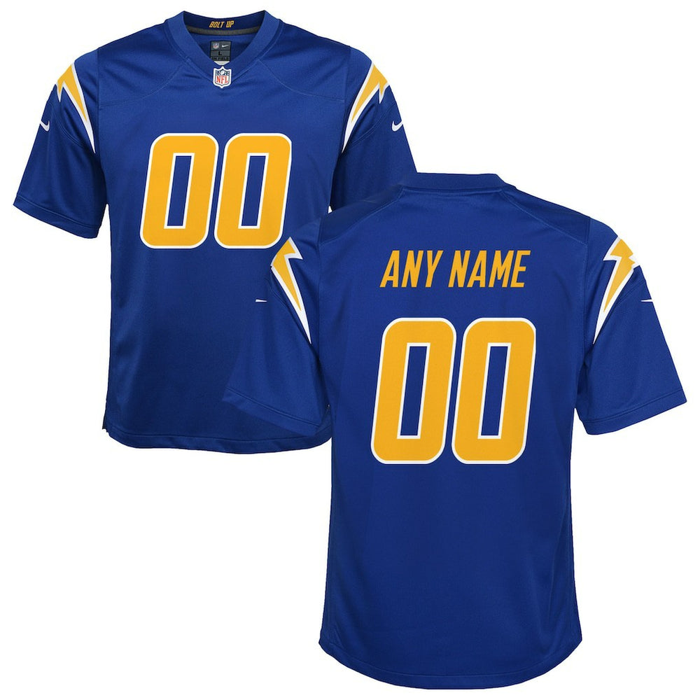 Los Angeles Chargers Youth Alternate Custom Game Jersey | NFL Outlet