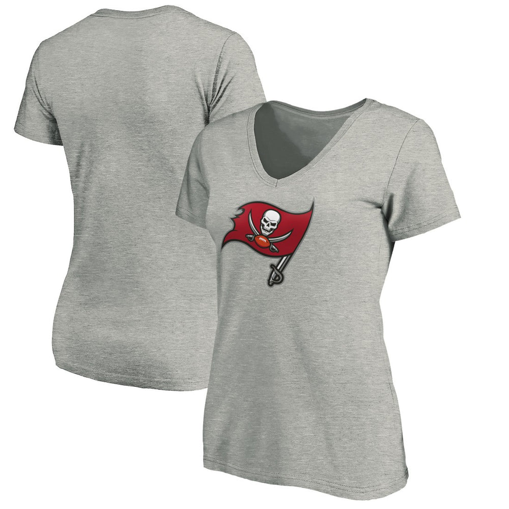 Tampa Bay Buccaneers Women's Primary Logo V-Neck T-Shirt | NFL Hot