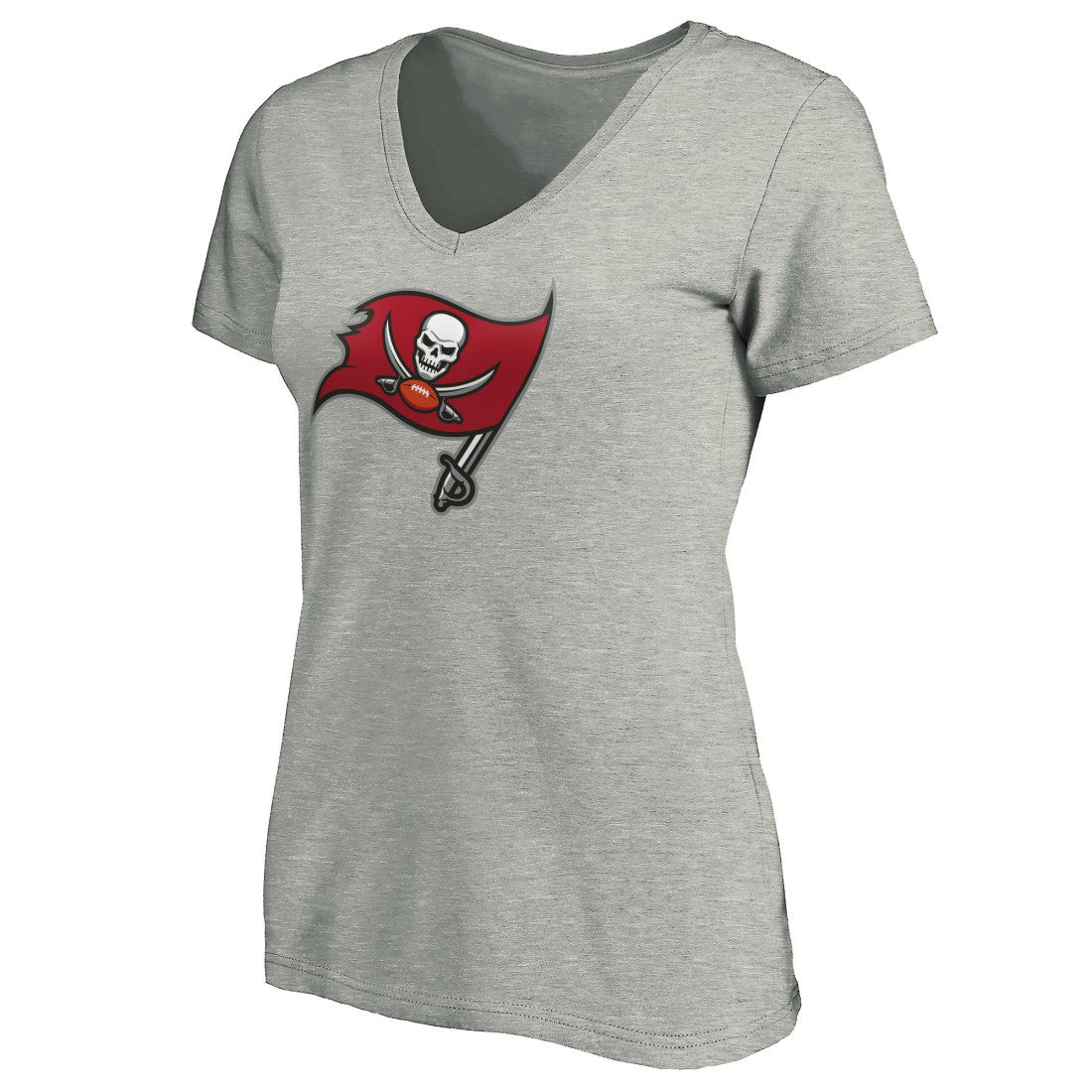 Tampa Bay Buccaneers Women's Primary Logo V-Neck T-Shirt | NFL Hot