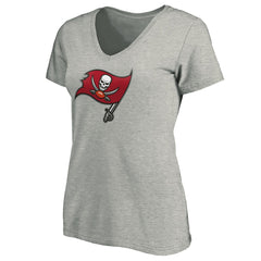 Tampa Bay Buccaneers Women's Primary Logo V-Neck T-Shirt | NFL Hot