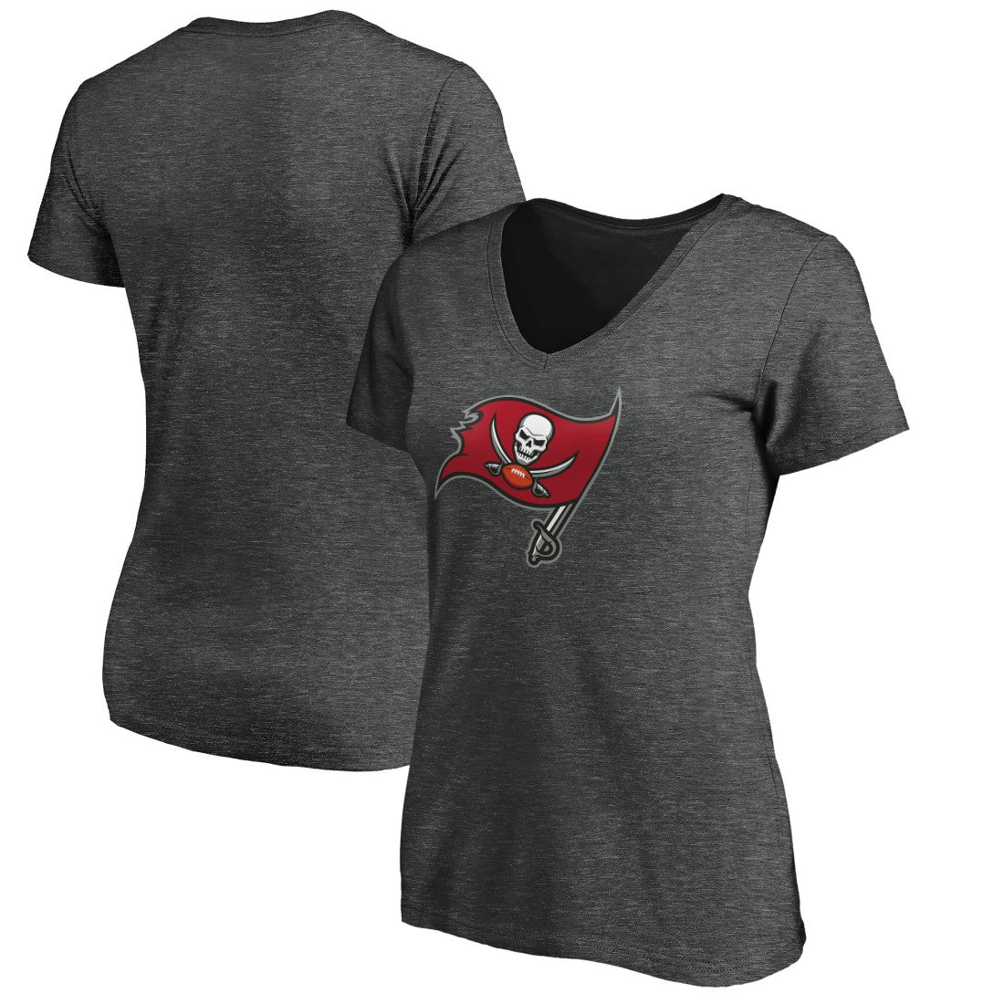 Tampa Bay Buccaneers Women's Primary Logo V-Neck T-Shirt | NFL New