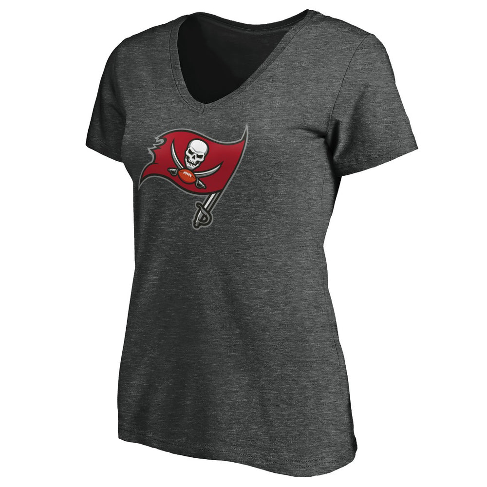 Tampa Bay Buccaneers Women's Primary Logo V-Neck T-Shirt | NFL New
