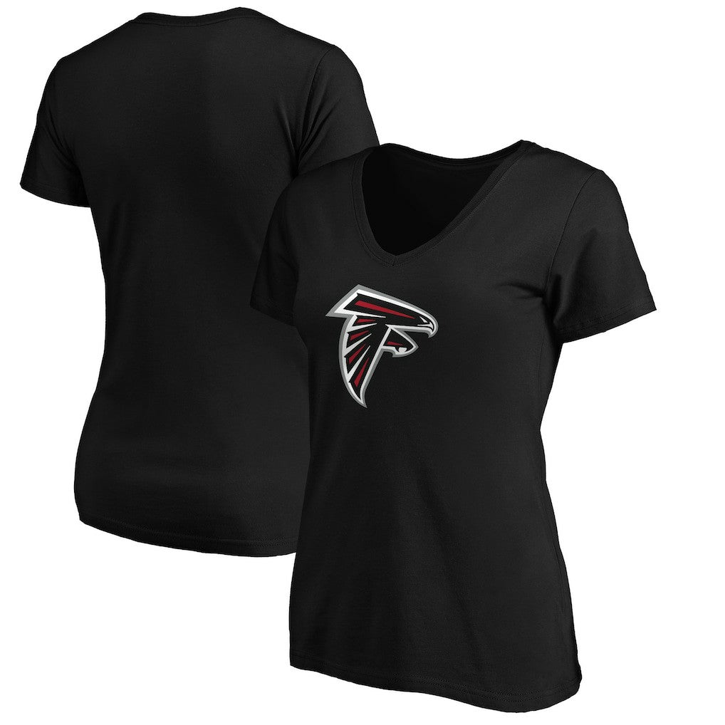Atlanta Falcons Women's Primary Logo V-Neck T-Shirt | NFL Hot
