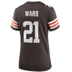 Cleveland Browns Denzel Ward  Women's Player Game Jersey | NFL New