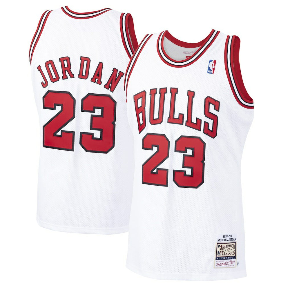 White Michael Jordan Chicago Bulls 1997/98 Hardwood Classics Authentic Jersey sale | NBA
