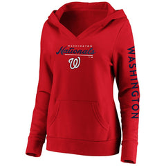 Washington Nationals Fanatics Women's Core High Class Crossover Pullover Hoodie - MLB Hoodies