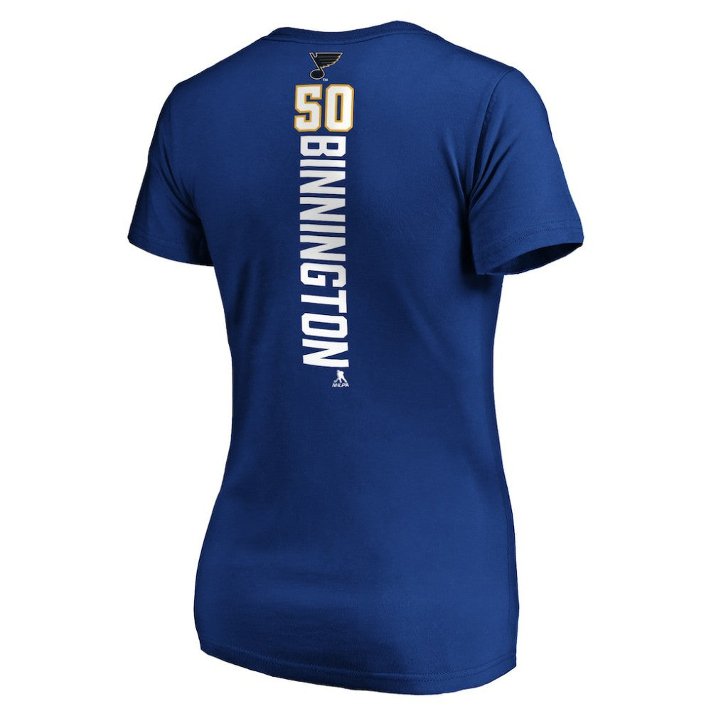 Jordan Binnington St. Louis Blues Women's Playmaker V-Neck T-Shirt -  NHL T-shirts