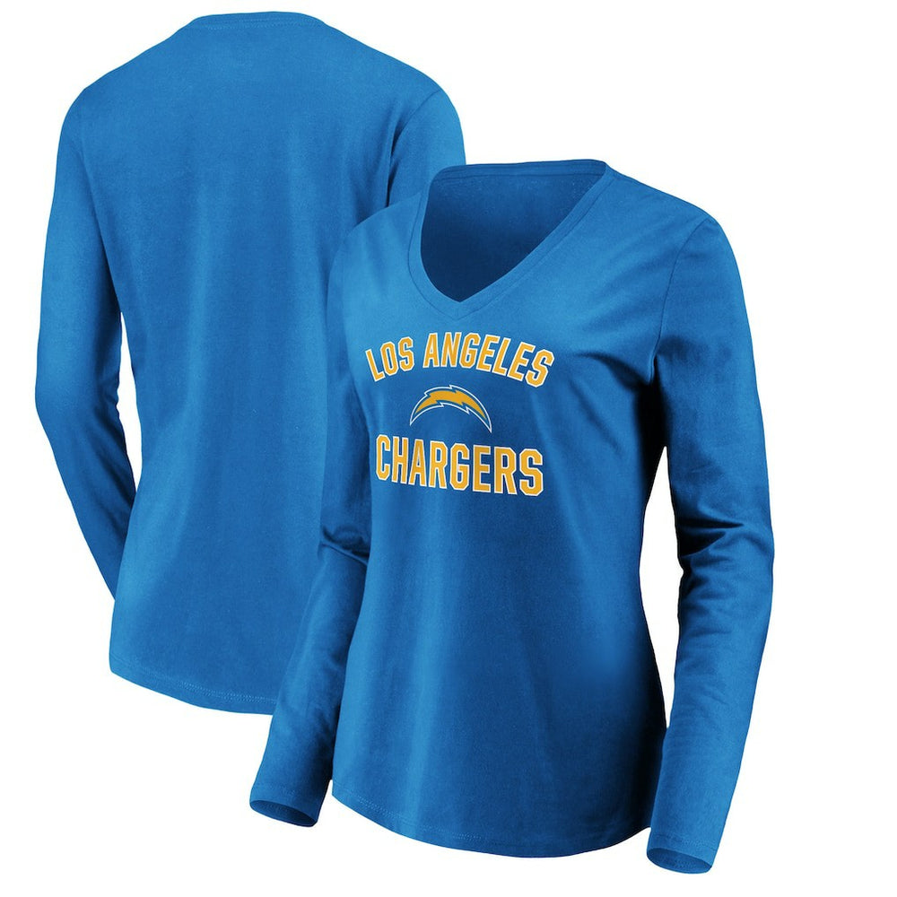 Los Angeles Chargers Women's Victory Arch Long Sleeve V-Neck T-Shirt | NFL On sale