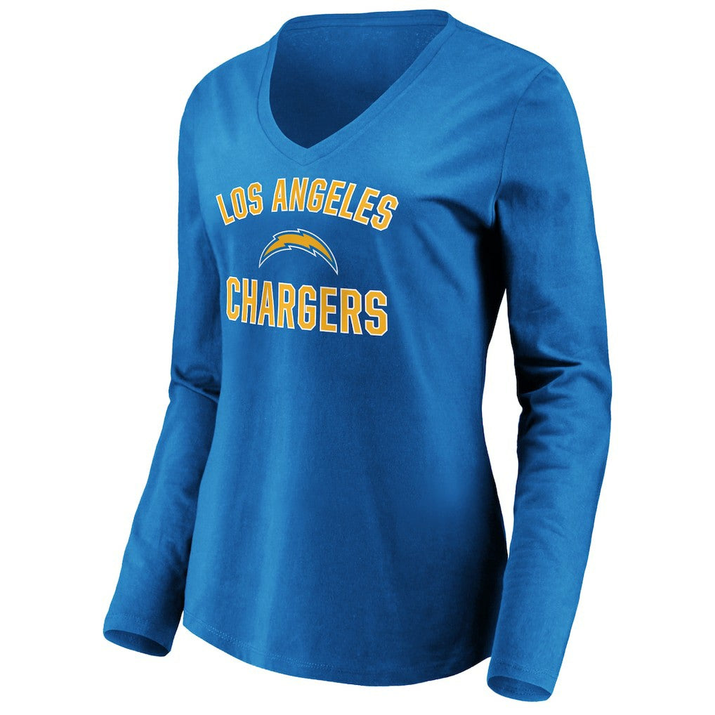 Los Angeles Chargers Women's Victory Arch Long Sleeve V-Neck T-Shirt | NFL On sale
