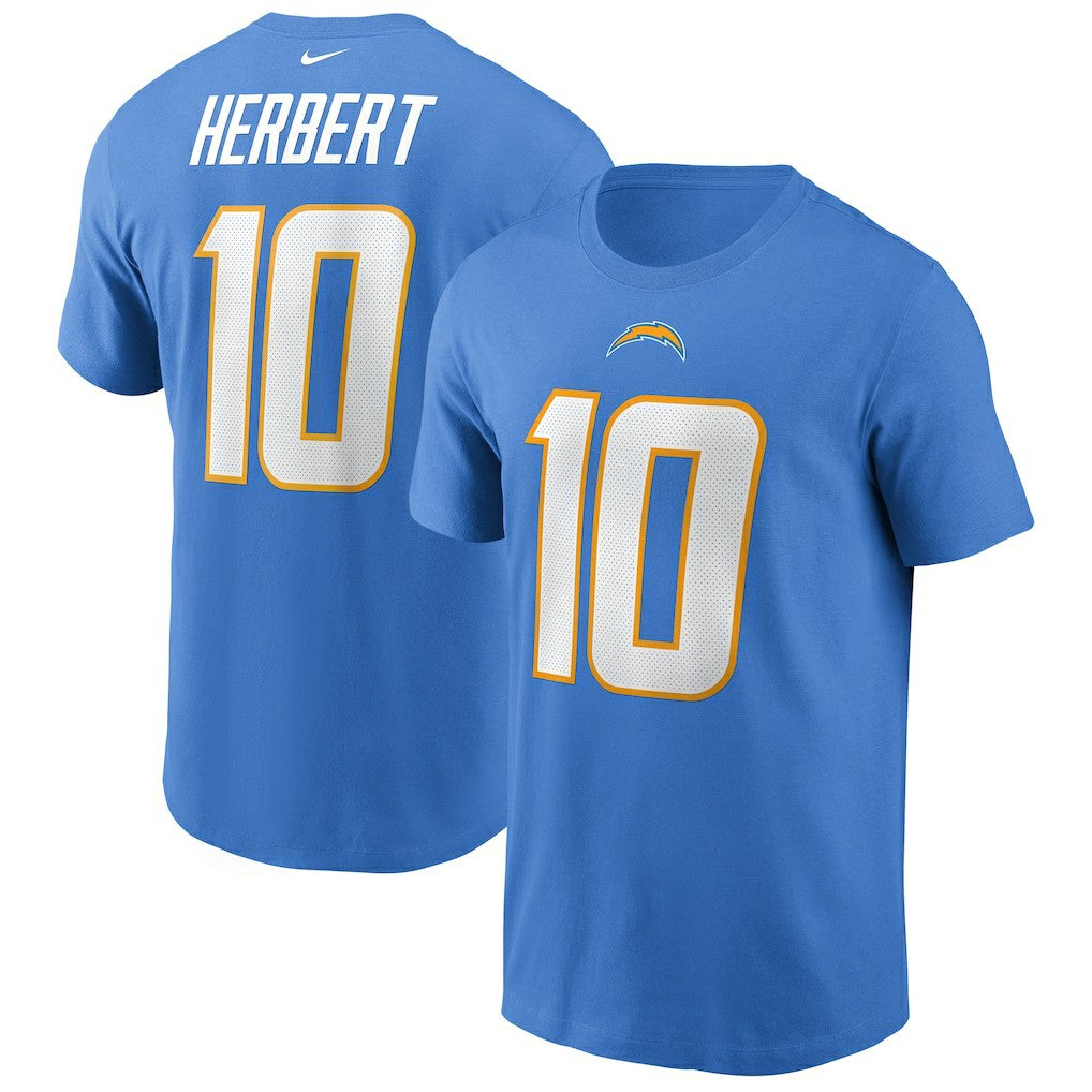 Los Angeles Chargers Justin Herbert  Name & Number T-Shirt | NFL Outlet