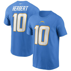 Los Angeles Chargers Justin Herbert  Name & Number T-Shirt | NFL Outlet