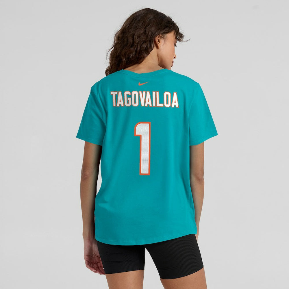 Miami Dolphins Tua Tagovailoa  Women's Name & Number T-Shirt | NFL Online