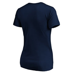 Milwaukee Brewers Logo Women's Banner Wave V-Neck T-Shirt - MLB T-shirts