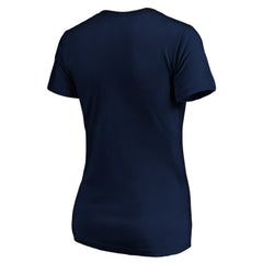 Athletics Logo Women's Banner Wave V-Neck T-Shirt - MLB T-shirts