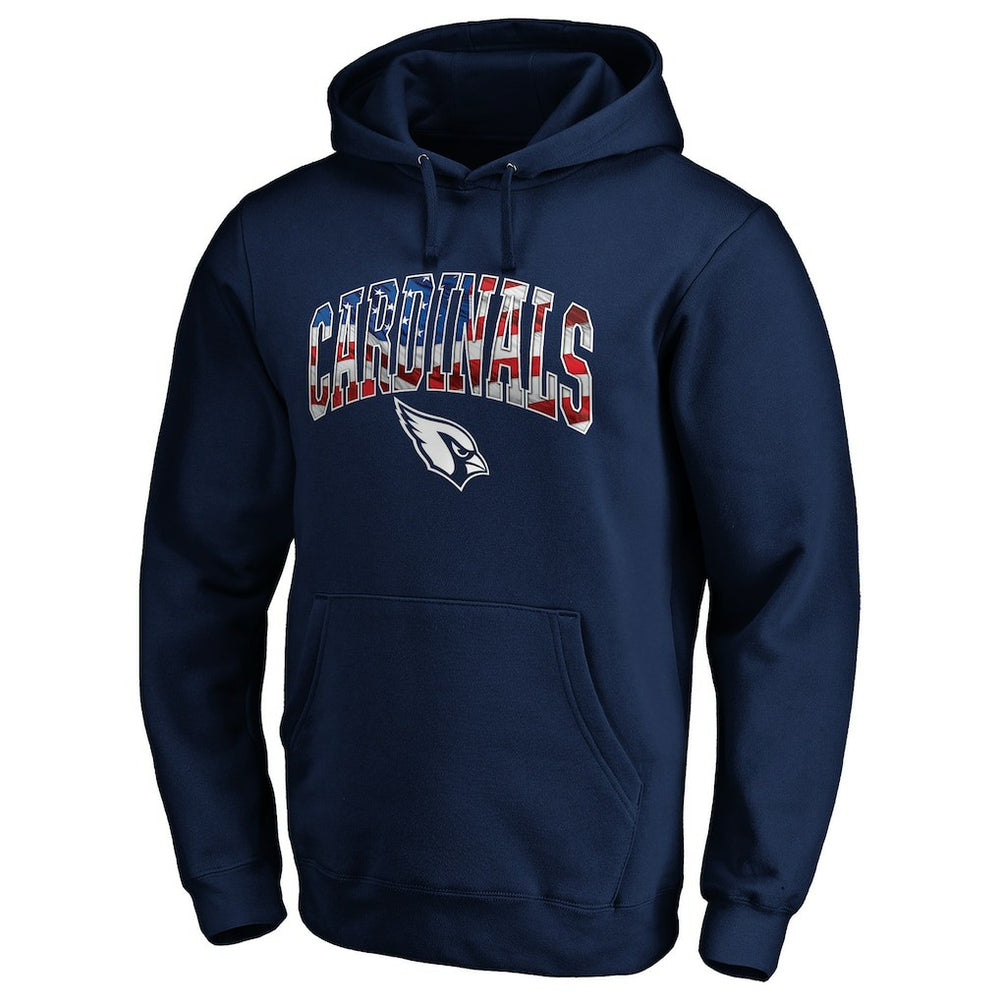 Arizona Cardinals Banner Wave Fitted Pullover Hoodie | NFL Sale