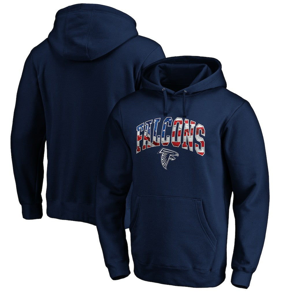 Atlanta Falcons Banner Wave Fitted Pullover Hoodie | NFL Near me