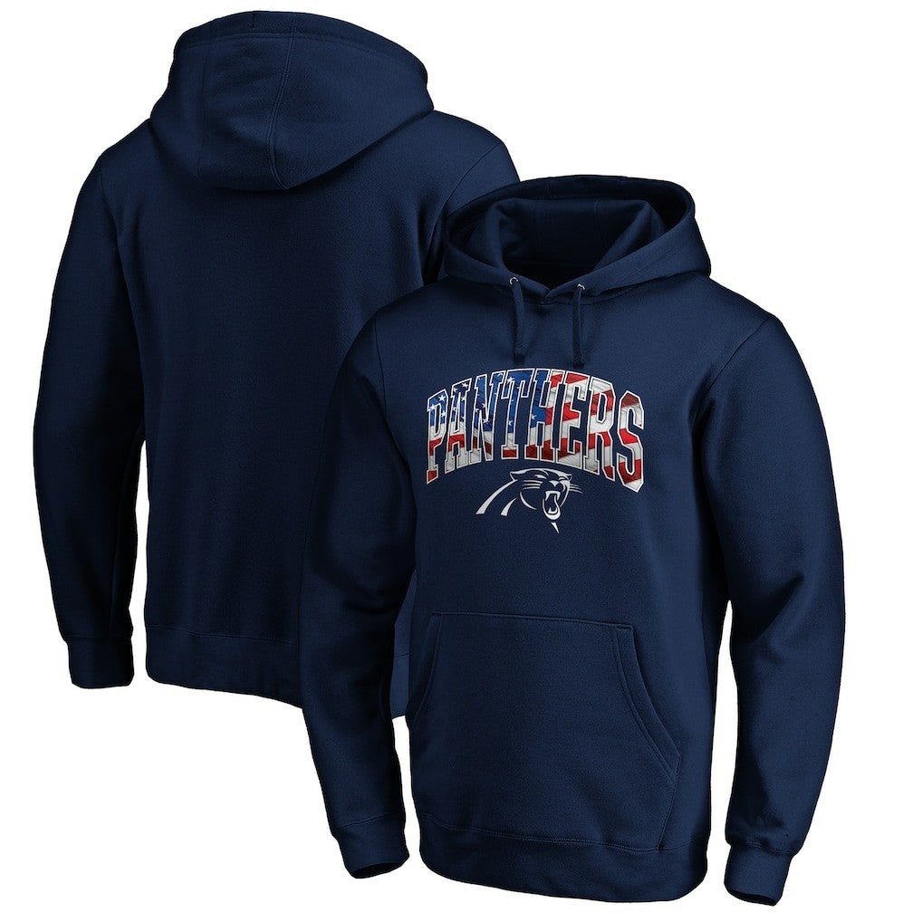 Carolina Panthers Banner Wave Fitted Pullover Hoodie | NFL Online