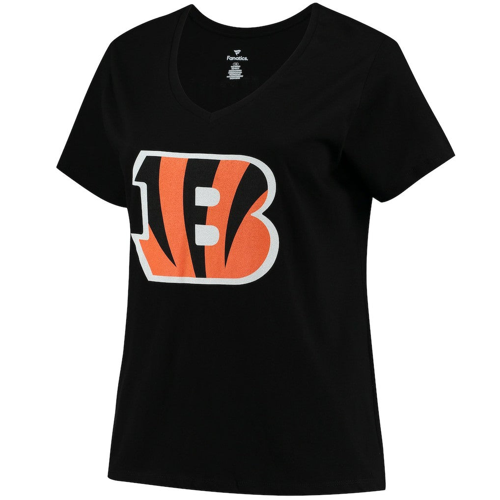 Cincinnati Bengals Joe Burrow  Women's Plus Size Name & Number V-Neck T-Shirt | NFL Outlet