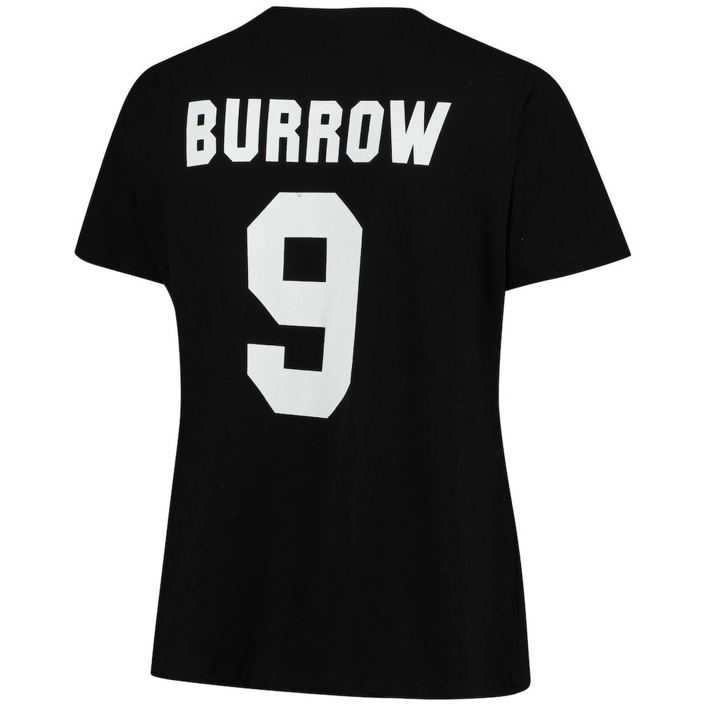 Cincinnati Bengals Joe Burrow  Women's Plus Size Name & Number V-Neck T-Shirt | NFL Outlet