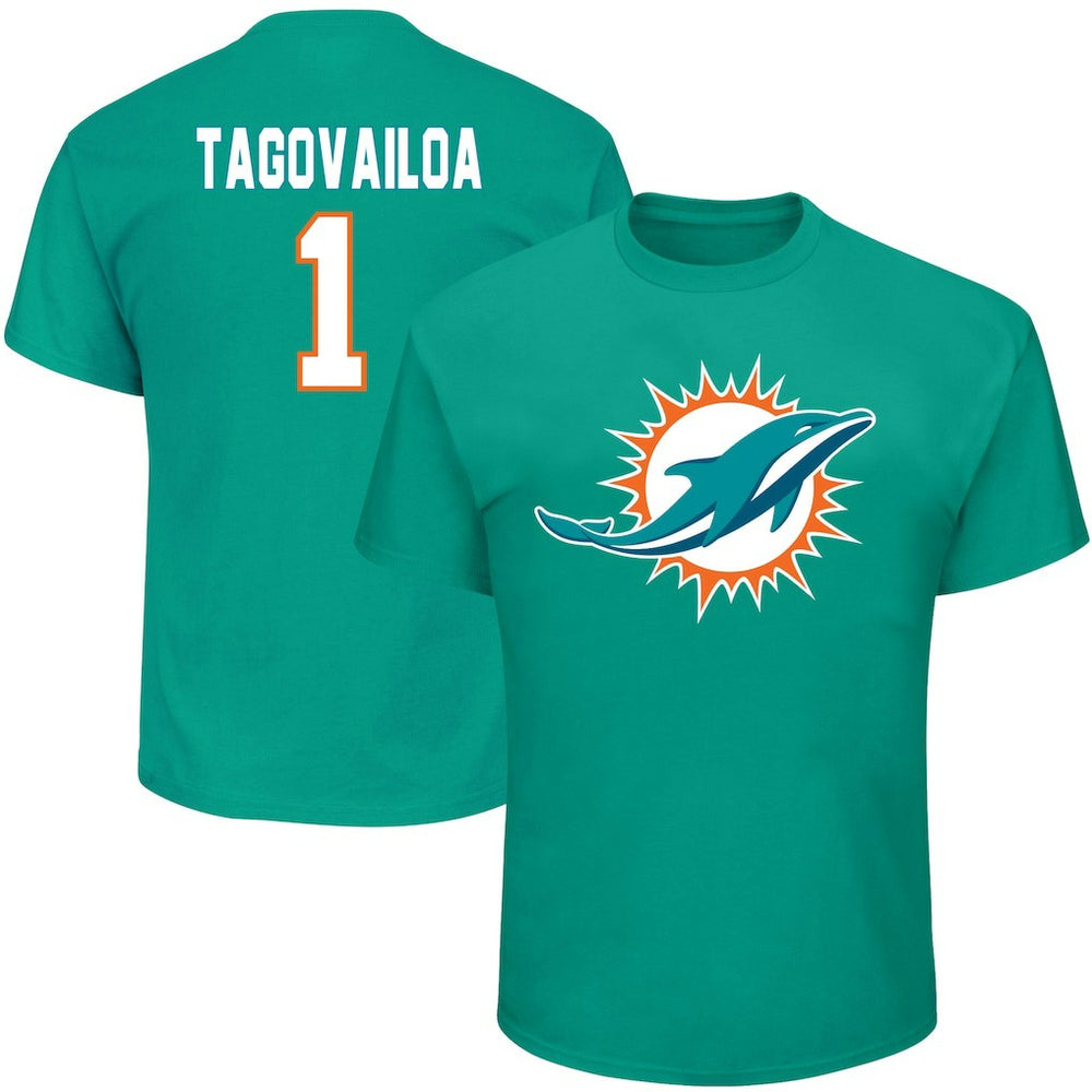 Miami Dolphins Tua Tagovailoa  Big & Tall Player Name & Number T-Shirt | NFL On sale