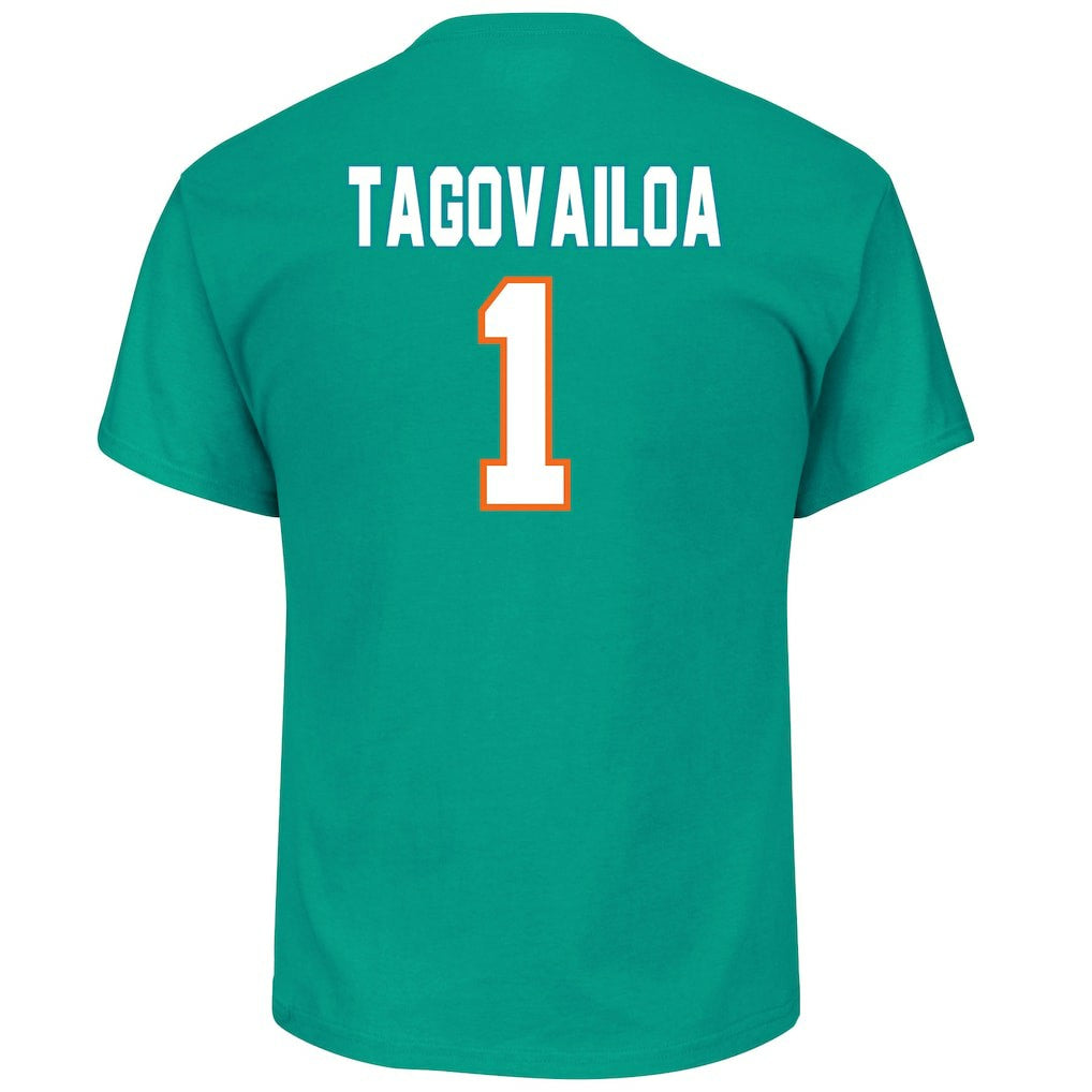 Miami Dolphins Tua Tagovailoa  Big & Tall Player Name & Number T-Shirt | NFL On sale