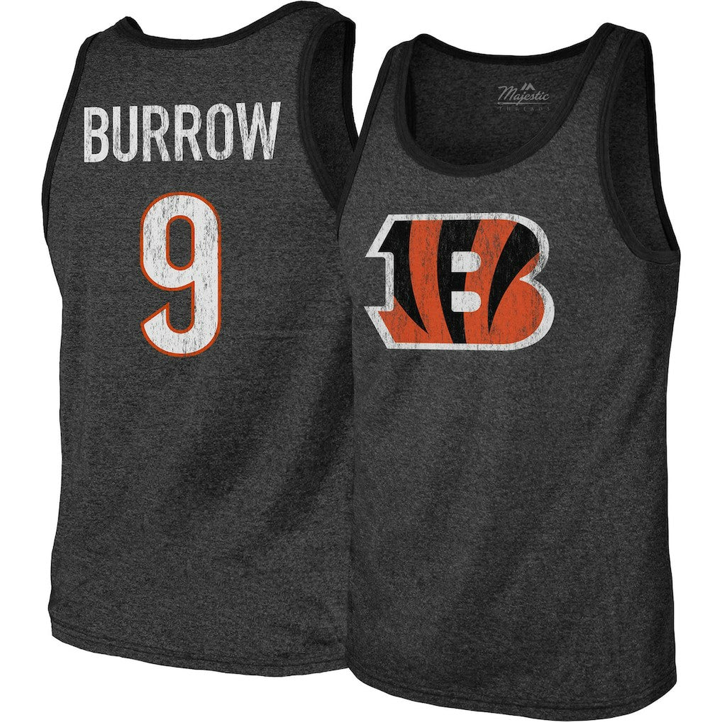 Cincinnati Bengals Joe Burrow  Majestic Threads Name & Number Tri-Blend Tank Top | NFL Online