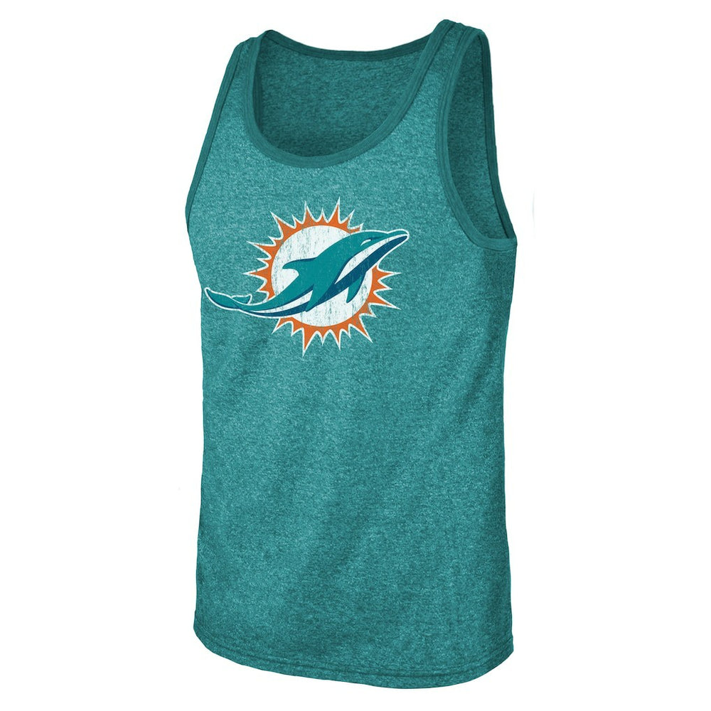 Miami Dolphins Tua Tagovailoa  Majestic Threads Name & Number Tri-Blend Tank Top | NFL New