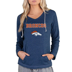 Denver Broncos Concepts Sport Women's Mainstream Tri-Blend Raglan Hoodie V-Neck Top | NFL New