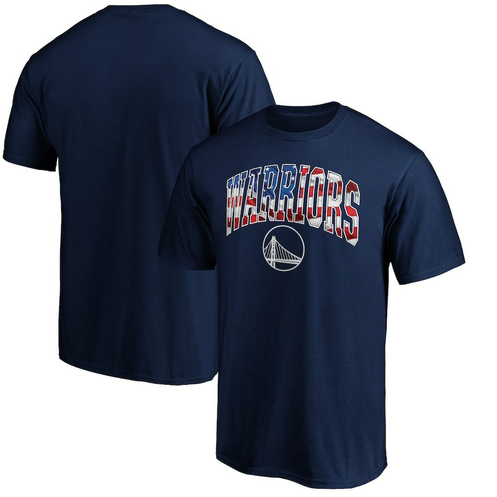 Navy Golden State Warriors Banner Wave T-Shirt sale | NBA