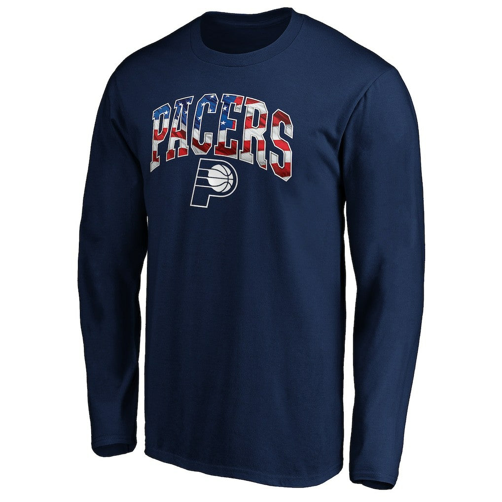 Navy Indiana Pacers Banner Wave Long Sleeve T-Shirt | NBA