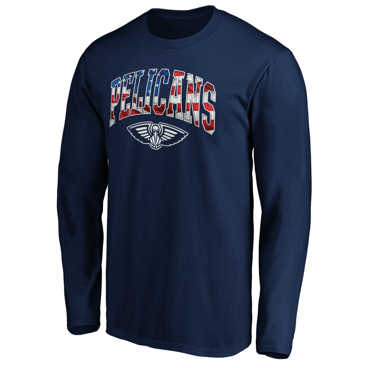 Navy New Orleans Pelicans Banner Wave Long Sleeve T-Shirt | NBA