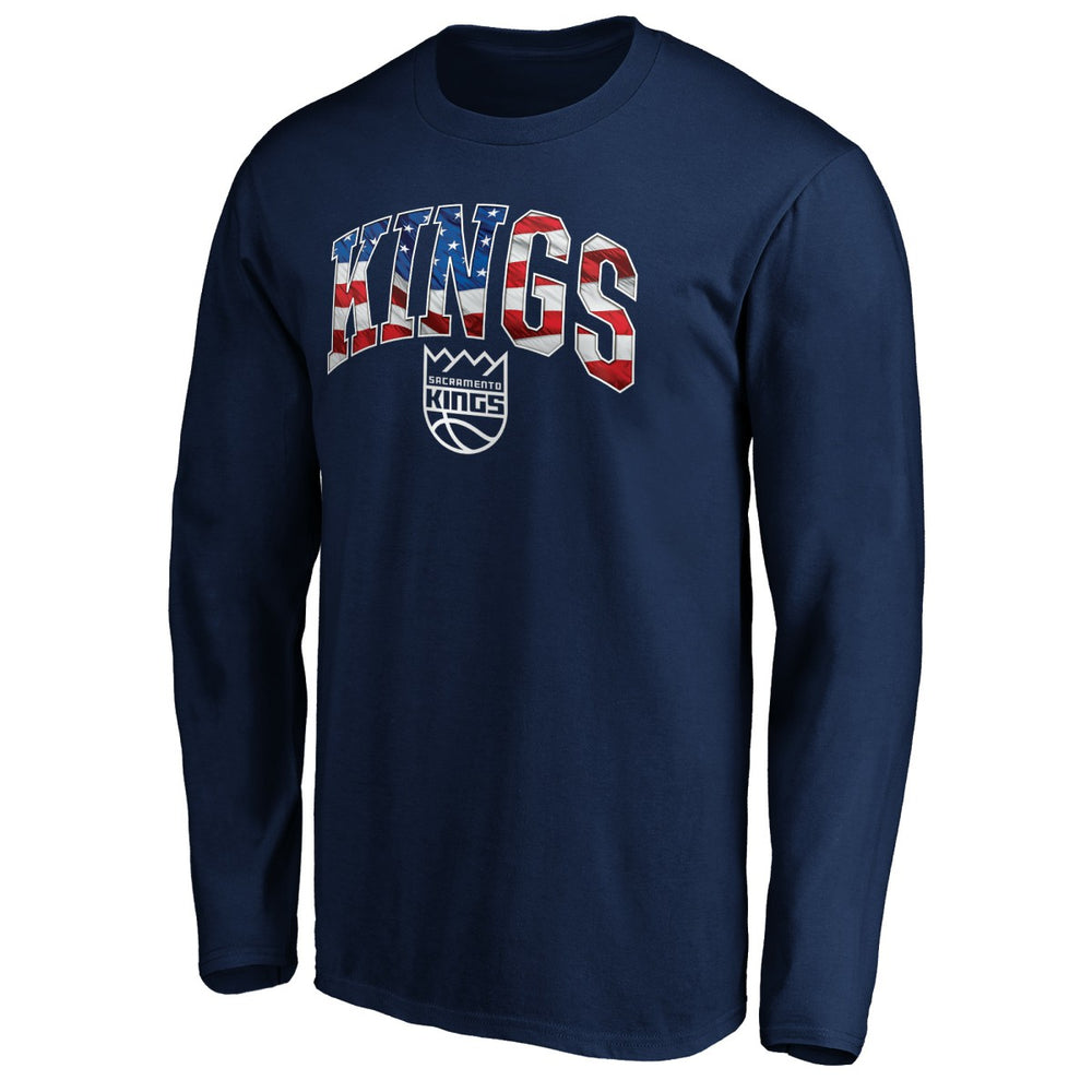 Navy Sacramento Kings Banner Wave Long Sleeve T-Shirt | NBA