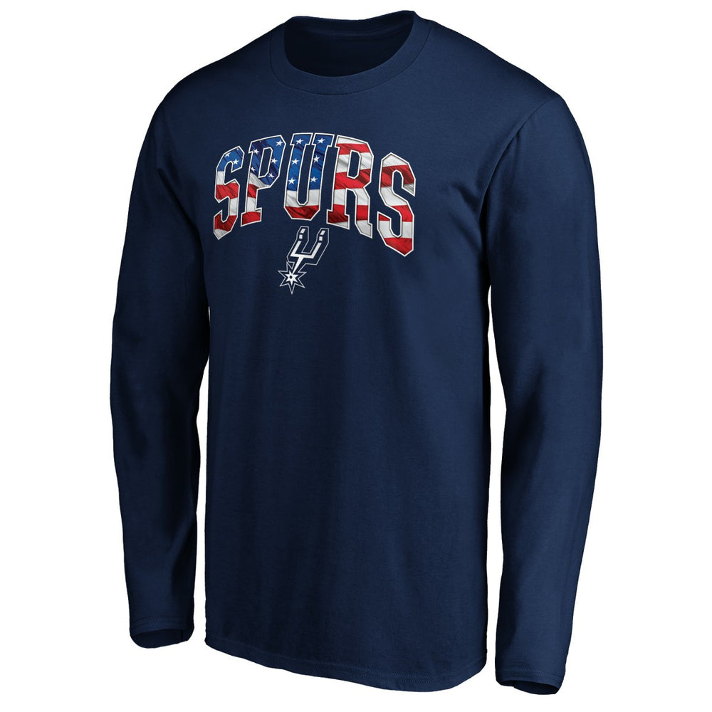 Navy San Antonio Spurs Banner Wave Long Sleeve T-Shirt | NBA