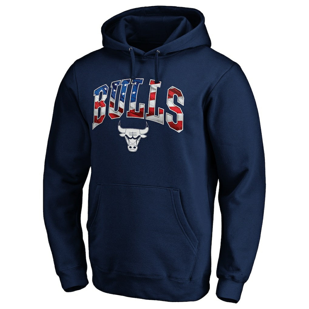 Navy Chicago Bulls Banner Wave Pullover Hoodie | NBA