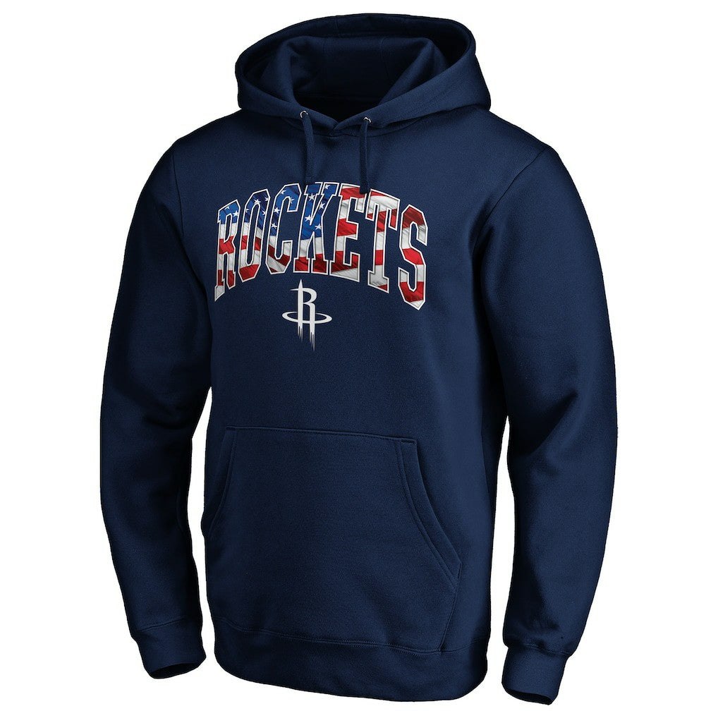 Navy Houston Rockets Banner Wave Pullover Hoodie sale | NBA