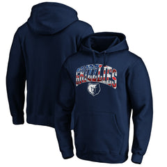 Navy Memphis Grizzlies Banner Wave Pullover Hoodie | NBA