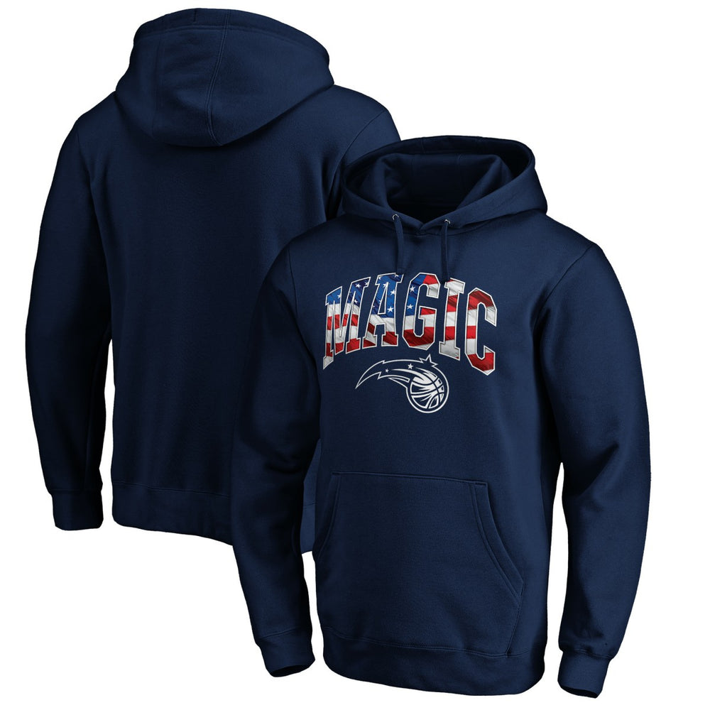 Navy Orlando Magic Banner Wave Pullover Hoodie | NBA