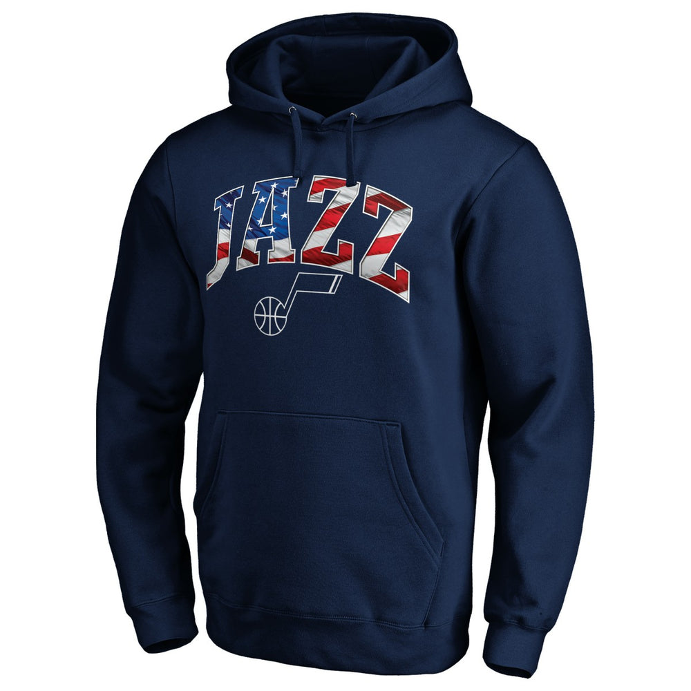 Navy Utah Jazz Banner Wave Pullover Hoodie | NBA