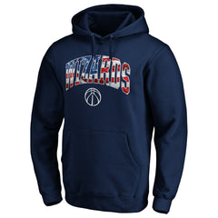 Navy Washington Wizards Banner Wave Pullover Hoodie | NBA