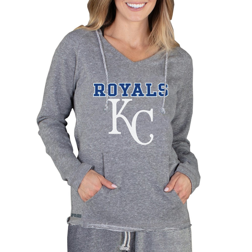 Kansas City Royals Concepts Sport Women's Mainstream Terry Long Sleeve Hoodie Top - MLB Hoodies