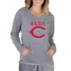 Cincinnati Reds Concepts Sport Women's Mainstream Terry Long Sleeve Hoodie Top - MLB Hoodies