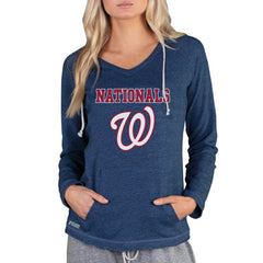 Washington Nationals Concepts Sport Women's Mainstream Terry Long Sleeve Hoodie Top - MLB Hoodies