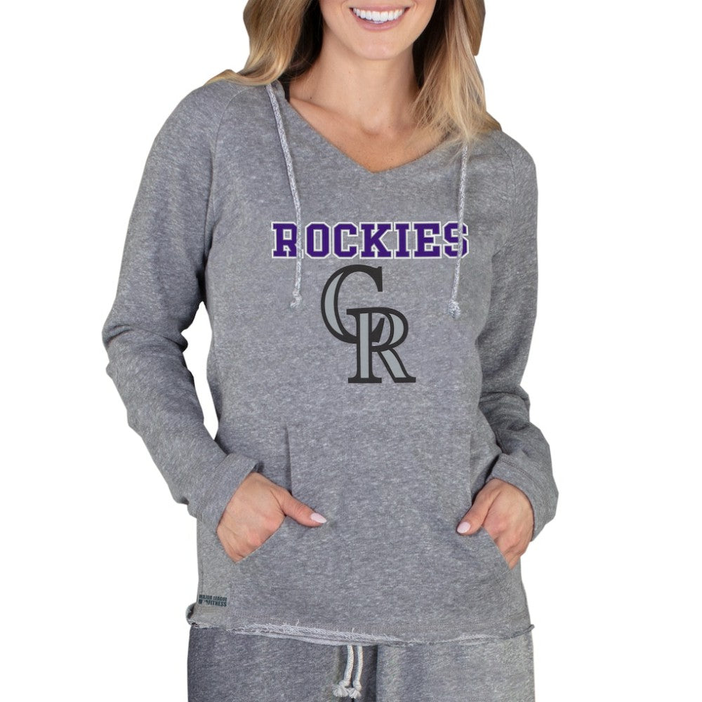 Colorado Rockies Concepts Sport Women's Mainstream Terry Long Sleeve Hoodie Top - MLB Hoodies