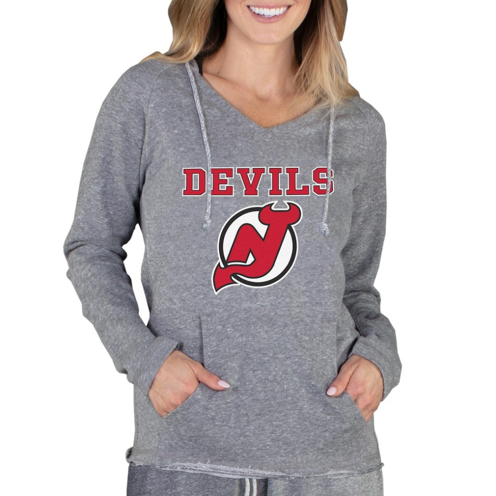 New Jersey Devils Concepts Sport Women's Mainstream Terry Tri-Blend Long Sleeve Hooded Top -  NHL Jerseys