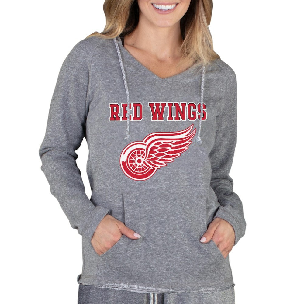Detroit Red Wings Concepts Sport Women's Mainstream Terry Tri-Blend Long Sleeve Hooded Top -  NHL