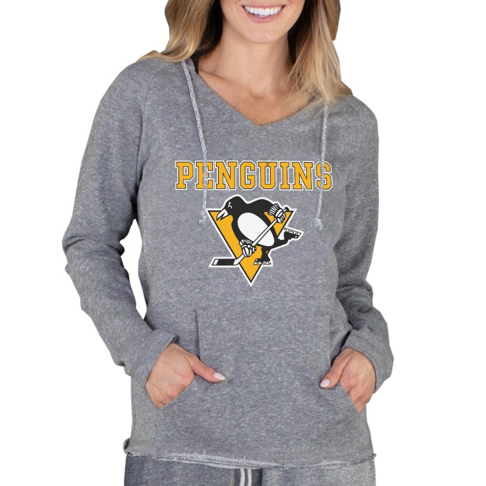Pittsburgh Penguins Concepts Sport Women's Mainstream Terry Tri-Blend Long Sleeve Hooded Top -  NHL