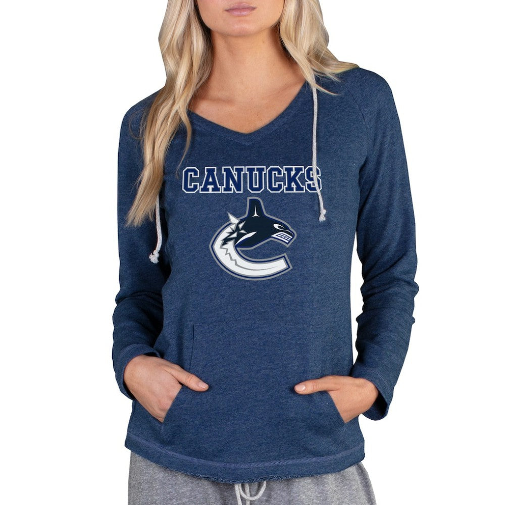 Vancouver Canucks Concepts Sport Women's Mainstream Terry Tri-Blend Long Sleeve Hooded Top -  NHL