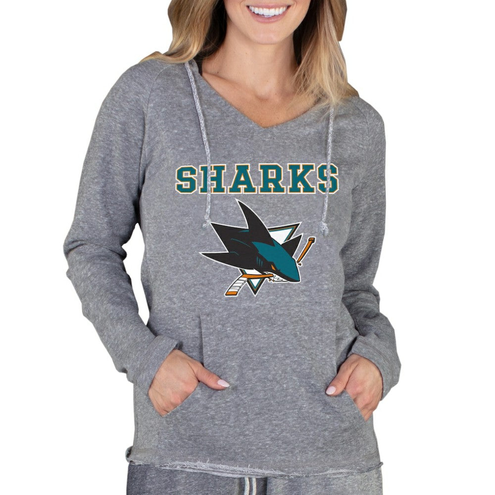 San Jose Sharks Concepts Sport Women's Mainstream Terry Tri-Blend Long Sleeve Hooded Top -  NHL